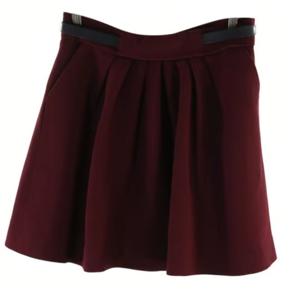 The Kooples Burgundy Skirt - Picture 1 of 6